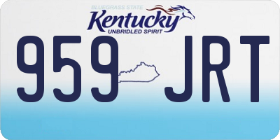 KY license plate 959JRT