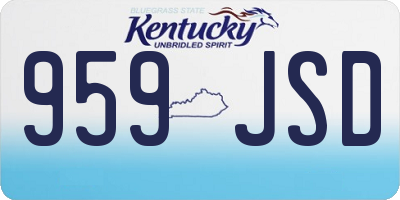 KY license plate 959JSD