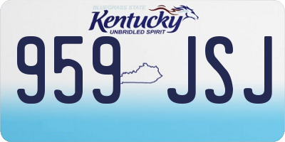 KY license plate 959JSJ