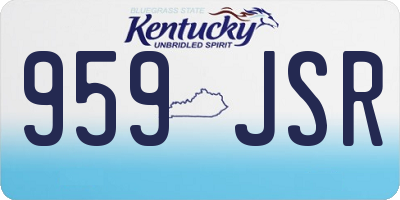 KY license plate 959JSR