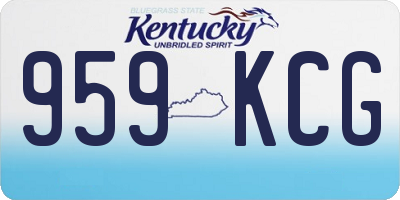KY license plate 959KCG
