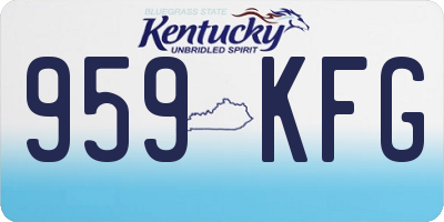 KY license plate 959KFG