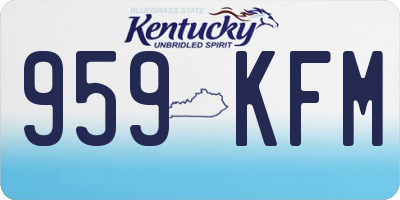 KY license plate 959KFM
