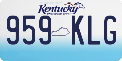 KY license plate 959KLG