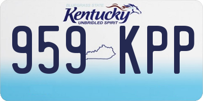 KY license plate 959KPP