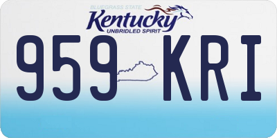 KY license plate 959KRI