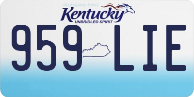 KY license plate 959LIE
