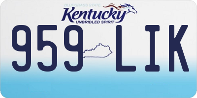 KY license plate 959LIK