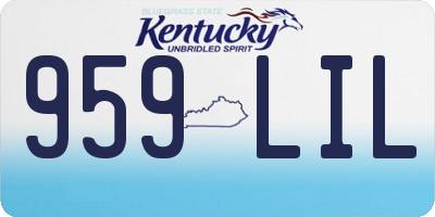 KY license plate 959LIL