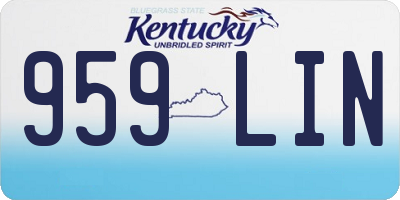 KY license plate 959LIN