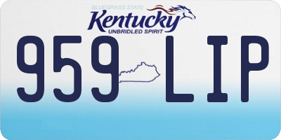 KY license plate 959LIP