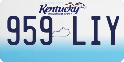 KY license plate 959LIY