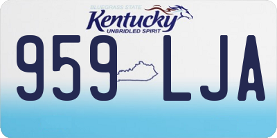 KY license plate 959LJA