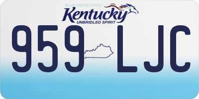 KY license plate 959LJC