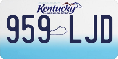 KY license plate 959LJD