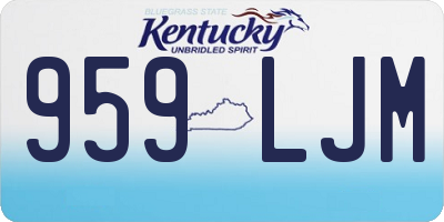 KY license plate 959LJM