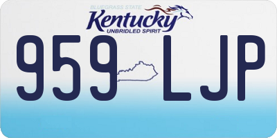 KY license plate 959LJP