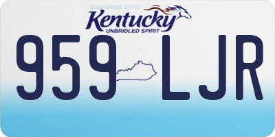 KY license plate 959LJR