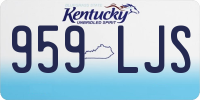 KY license plate 959LJS