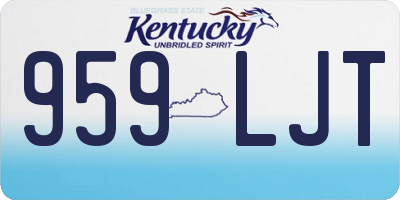 KY license plate 959LJT
