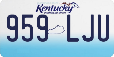 KY license plate 959LJU