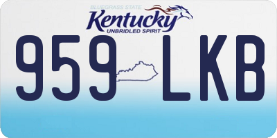 KY license plate 959LKB