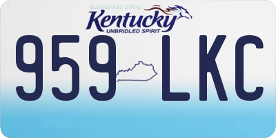KY license plate 959LKC