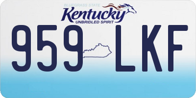 KY license plate 959LKF