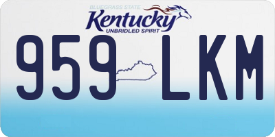 KY license plate 959LKM