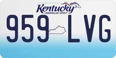 KY license plate 959LVG