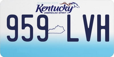 KY license plate 959LVH