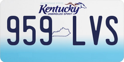 KY license plate 959LVS