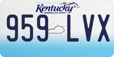 KY license plate 959LVX