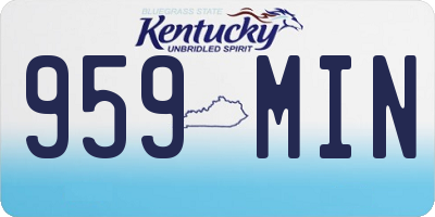 KY license plate 959MIN