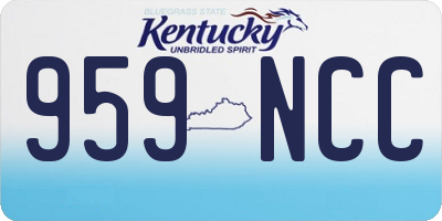 KY license plate 959NCC