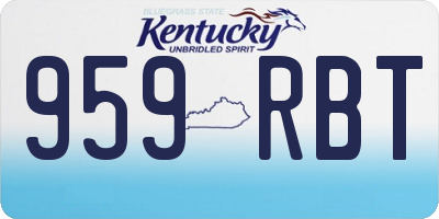 KY license plate 959RBT