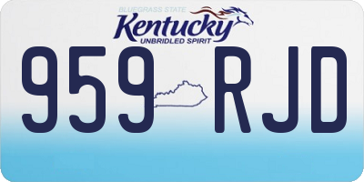 KY license plate 959RJD