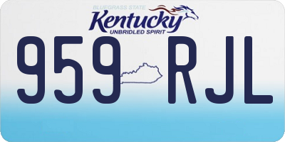 KY license plate 959RJL