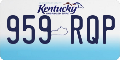 KY license plate 959RQP