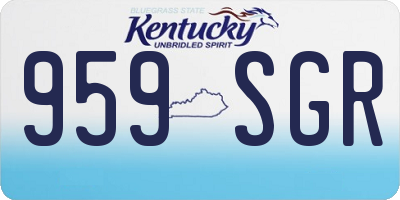 KY license plate 959SGR