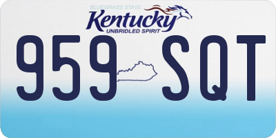 KY license plate 959SQT