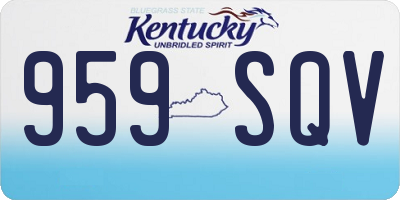 KY license plate 959SQV