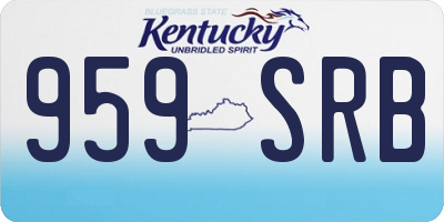 KY license plate 959SRB
