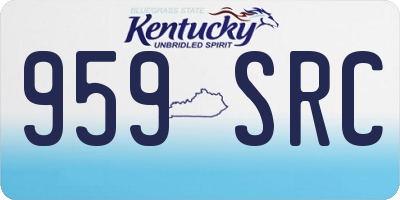 KY license plate 959SRC