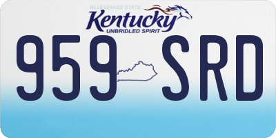 KY license plate 959SRD