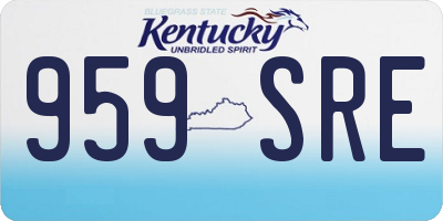 KY license plate 959SRE