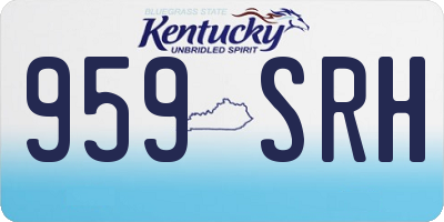 KY license plate 959SRH