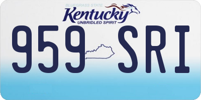 KY license plate 959SRI