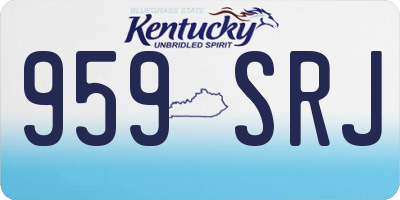 KY license plate 959SRJ