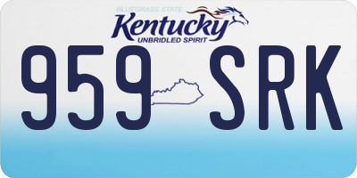 KY license plate 959SRK